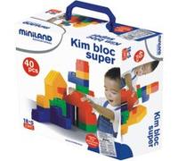 Miniland Super Kim Bloc Construction Game 40 Units Multicolore Enfants