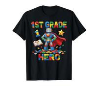 Briques imbriquées Robot Hero 1ère année T-Shirt Graphique avec Valeur