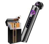Briquet à Arc électrique Miniature Rechargeable par USB, Coupe-Vent, sans Flamme, Allume-feu Plasma, Outil for feu en extérieur (Camping).(Black)