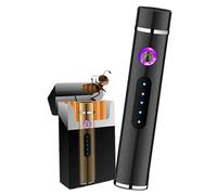 Briquet à Arc électrique Miniature Rechargeable par USB, Coupe-Vent, sans Flamme, Allume-feu Plasma, Outil for feu en extérieur (Camping).(Matte Black)