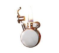 Briquet à Bascule rétro, Briquet kérosène Antique, Briquet Coupe-Vent réutilisable, Briquet en métal, décoratif, Cadeau Homme (Hors Carburant)(Silver)