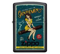Zippo Briquet Cigar Girl Design Matte Black 218-076647