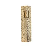 Briquet à Essence de houille Classique Mini rectangulaire en Laiton à glissière latérale, Flamme Nue, rétro, Portable, Rechargeable, Coffret Cadeau, Cadeau pour Petit ami, série Thorens Gravure