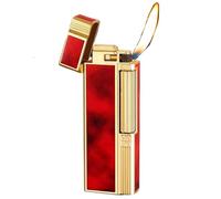 Briquet à Flamme Douce, Briquet à gaz Rechargeable au Butane, Briquet à Flamme réglable, remplaçable, Allume-Cigare/Bougie en métal [sans gaz] (Color : E)