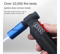 Briquet à jet de gaz à flamme bleue pour la cuisine, odorpulvérisateur de cuisine, torche turbo coupe-vent, allume-cigare de soudage, accessoires pour fumer, bijoux Rouge