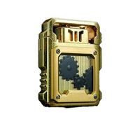 Briquet à kérosène à Engrenages, allumage par clapet en métal, Flamme Douce Classique, Facile à remplir, adapté au Camping/randonnée (Carburant Non Inclus)(Gold)