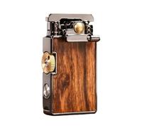 Briquet à kérosène à Flamme Douce réutilisable, Briquet à kérosène à Bascule rétro, Coupe-Vent Classique en Plein air, Voyage, Camping (Carburant Non Inclus)(Redwood 3)