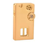 Briquet à kérosène à Flamme Nue Coupe-Vent, réservoir Transparent rétro Coupe-Vent Briquet à kérosène à l'ancienne, Briquet de Conception d'allumage mécanique à Un Bouton, (Noir)(Gold)