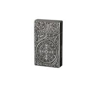 Briquet à kérosène Classique à Commande vocale Intelligent, sculpté à la Main, 4 Modes d'allumage, réservoir d'huile Transparent Visible, Cadeau Parfait for Les Hommes(Antique Silver knurling)