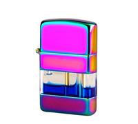 Briquet à kérosène classique avec réservoir de carburant transparent visible, briquet coupe-vent, briquet rechargeable, corps en métal adapté à la collecte de camping, bougies, cadeaux de voyage for h