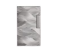 Briquet à kérosène en cuivre rétro de Luxe Suisse avec Son Clair à l’Ouverture, Rechargeable, allumage latéral, Gravure, pièce de Collection, Cadeau pour la fête des pères, Thorens Aqua Rhythm Argent