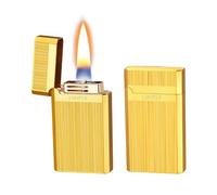 Briquet à kérosène intelligent avec quatre modes d'allumage, métal brossé, portable, coupe-vent, réutilisable, un cadeau parfait for les hommes, les pères, les maris, etc.(A)