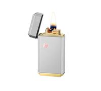 Briquet à kérosène intelligent multifonctionnel 2024, coupe-vent et flamme douce, méthodes d'allumage multiples, ajout gratuit de kérosène, peut être offert en cadeau à des amis et collègues (noir) (h