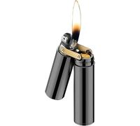 Briquet à kérosène rétro en cuivre Pur, Briquet Nunchaku créatif Deux en Un au kérosène, Briquet Portable Pliable, réutilisable, adapté à l'extérieur, Collection, Cadeau for Hommes(A)