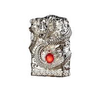 Briquet à kérosène rétro en métal, Coupe-Vent, Flamme Douce, gaufré à la Main, allumage par meule, réutilisable, adapté à la Collection et à la décoration(Silver2)