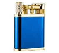 Briquet à kérosène Vintage, Briquet Coupe-Vent, Briquet Antique Multifonctionnel Briquet à kérosène Vintage Cadeau for Hommes (Carburant Non Inclus)(Blue)
