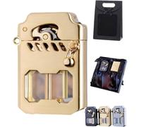 Briquet à kérosène vintage, briquet essence, briquet à rabat en métal transparent, briquet de tranchée en métal méca, briquet coupe-vent au kérosène vintage, briquet en métal vintage, adapté à la chem