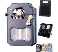 Briquet à kérosène vintage, briquet essence, briquet à rabat en métal transparent, briquet de tranchée en métal méca, briquet coupe-vent au kérosène vintage, briquet en métal vintage, adapté à la chem