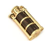 Briquet à kérosène Vintage en cuivre Pur Fait à la Main, Flamme Douce Coupe-Vent, allumage par meule de ponçage, réutilisable, Cadeau for Homme(Gold2)