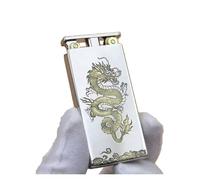 Briquet à kérosène vintage en laiton, briquet de tranchée vintage, couvercle rabattable givré à roue latérale coupe-vent rechargeable for les voyages de camping en plein air
