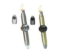 Briquet à meule, briquet à kérosène rétro, Briquets allume-bougies, portable, multifonction, rechargeable, for camping et voyage en plein air(2pc1)