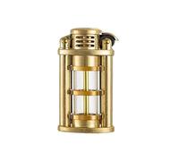 Briquet à pétrole Antique Petit et Portable, réservoir de Carburant Transparent d'allumage de meule, Exquis et Simple, très approprié for Offrir en Cadeau et Collectionner (Or)(Bronze)