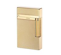 Briquet à pétrole Classique en cuivre Pur, à clapet, Briquet Haut de Gamme for Homme en métal gravé rétro, allumage latéral Coulissant, idéal for Offrir ou Collectionner.(Gold 4)
