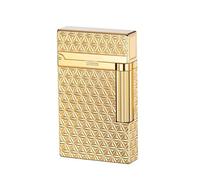 Briquet à pétrole Classique en cuivre Pur, à clapet, Briquet Haut de Gamme for Homme en métal gravé rétro, allumage latéral Coulissant, idéal for Offrir ou Collectionner.(Gold2)
