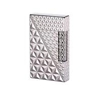 Briquet à pétrole Classique en cuivre Pur, à clapet, Briquet Haut de Gamme for Homme en métal gravé rétro, allumage latéral Coulissant, idéal for Offrir ou Collectionner.(Silver1)