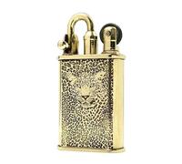 Briquet à pétrole Vintage en Laiton gravé à la Main avec Un Magnifique allumeur à Roue en Silex et Une Flamme Douce, Un Objet de Collection décoratif et Un Excellent Cadeau for Les Hommes.(Brass2)
