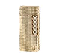 Briquet à silex en métal texturé de luxe, 3 finitions métalliques - Gris canon, argent, or (doré)