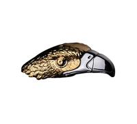 Briquet à Tête d'Aigle pour la Maison ou Le Bureau - Flamme Ouverte Adapté à la Randonnée (Gold)