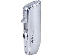 Briquet À Triple Torche Puissant, Jet Flamme Bleu, Briquet À Tuyau De Butane avec Coupe-Cigare, Gadgets D'extérieur Portables Coupe-Vent pour Hommes,Argent,Serene16