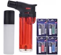 Briquet Allume-gaz - Mini chalumeau - avec réservoir de recharge - Vendu à l'unité - Couleur aléatoire