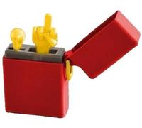 Briquet Amusant avec Doigt d'honneur, Nouveauté Surprise Pop-up, Imprimé en 3D, for La Décoration De La Maison, du Bureau Ou De La Table(Red)