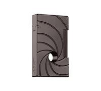 Briquet Au Butane en Cuivre Pur Haut De Gamme Fait À La Main, Son Piano Classique, Allumage par Glissière Latérale, Rechargeable Et Réglable, Cadeau De Luxe for Homme d'affaires(Black)