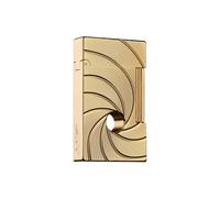 Briquet Au Butane en Cuivre Pur Haut De Gamme Fait À La Main, Son Piano Classique, Allumage par Glissière Latérale, Rechargeable Et Réglable, Cadeau De Luxe for Homme d'affaires(Gold)