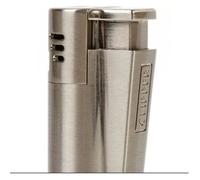 Briquet CLIPPER METAL - ALU BROSSE - électronique jet de flamme chalumeau + boite métal offerte