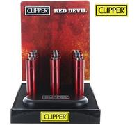 Briquet Clipper Metal Red Devil