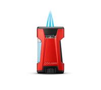 Briquet Colibri Rebel Jet Flame - Allume-Cigare et Cigarettes à Double Jet - Résistant au Vent -Fonctionne avec du Butane (Non Inclus) - Coffret Cadeau élégant - Garantie de Deux Ans