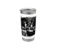Briquet Cool Border Collie fumant Chien Art Gobelet isotherme en acier inoxydable double paroi