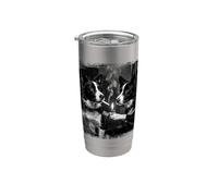Briquet Cool Border Collie fumant Chien Art Gobelet isotherme en acier inoxydable double paroi