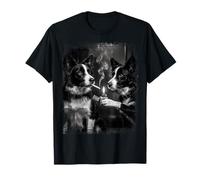 Briquet Cool Border Collie fumant Chien Art T-Shirt