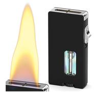 Briquet cool rechargeable gaz butane flamme douce (carburant non inclus)