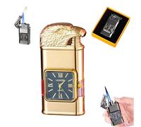 Briquet Coupe-Vent avec Lunette de Montre Vintage, Torche à Flamme à Jet, Briquet Beckon d'automne, briquets à Flammes Coupe-Vent, adapté for l'extérieur, Le Camping, Les Cadeaux for Hommes (Color :
