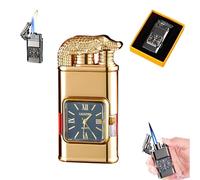 Briquet Coupe-Vent avec Lunette de Montre Vintage, Torche à Flamme à Jet, Briquet Beckon d'automne, briquets à Flammes Coupe-Vent, adapté for l'extérieur, Le Camping, Les Cadeaux for Hommes (Color :