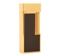 Briquet d'allumage à poulie latérale, Torche Classique à Flamme Nue, Briquet à kérosène à meule rétro, Rechargeable, Forme Cadeau Haut de Gamme (Hors Carburant)(Black)