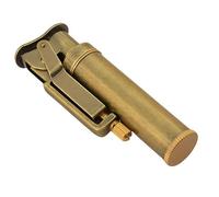 Briquet de cuivre de kérosène Briquet de tranchée Vintage en Laiton Coupe - Vent rafraîchissant pour (Black)