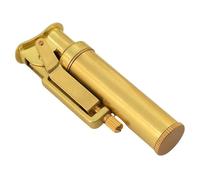 Briquet de cuivre de kérosène Briquet de tranchée Vintage en Laiton Coupe - Vent rafraîchissant pour (Gold2)