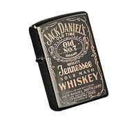 Briquet de style chinois, remplaçable pour Zippo (étui uniquement), taille de l'insert compatible : 3,6 cm x 1,2 cm x 5 cm, boîtier allume-cigare (noir)